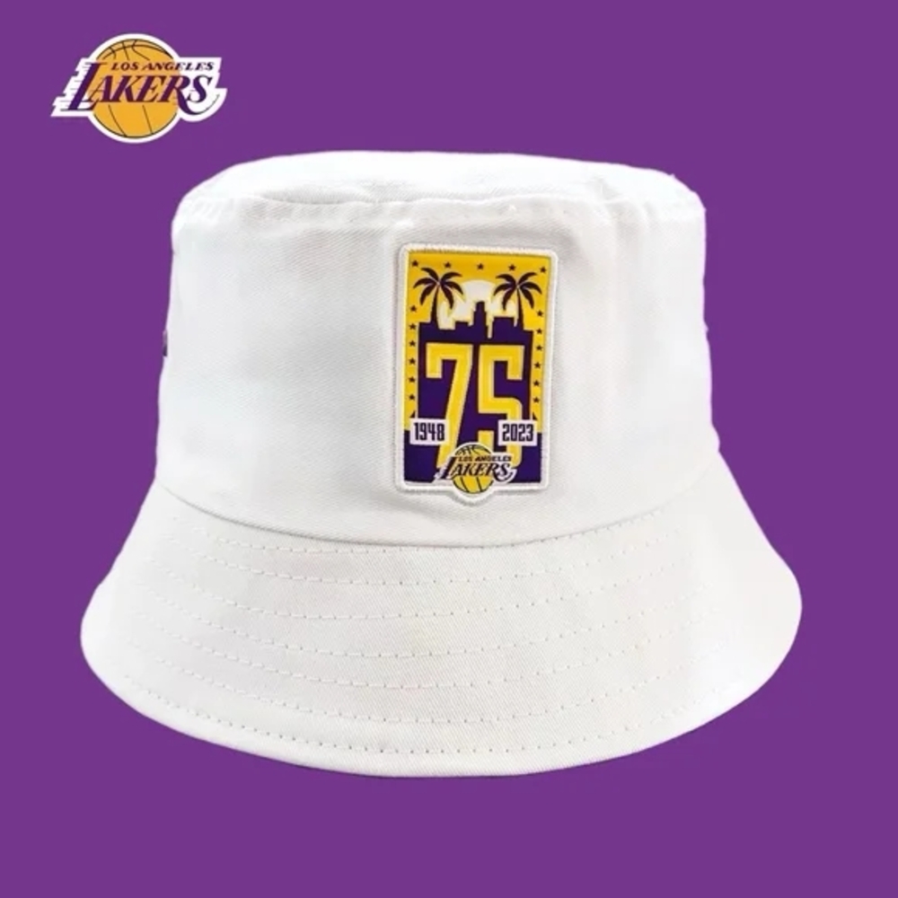 Limited Edition Lakers 75 Year Anniversary White Bucket Hats